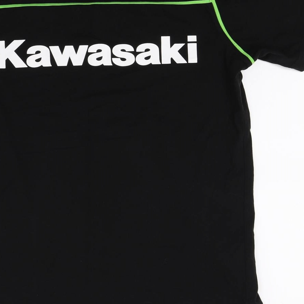 Kawasaki Mens Black    T-Shirt Size L  - Kawasaki Racing
