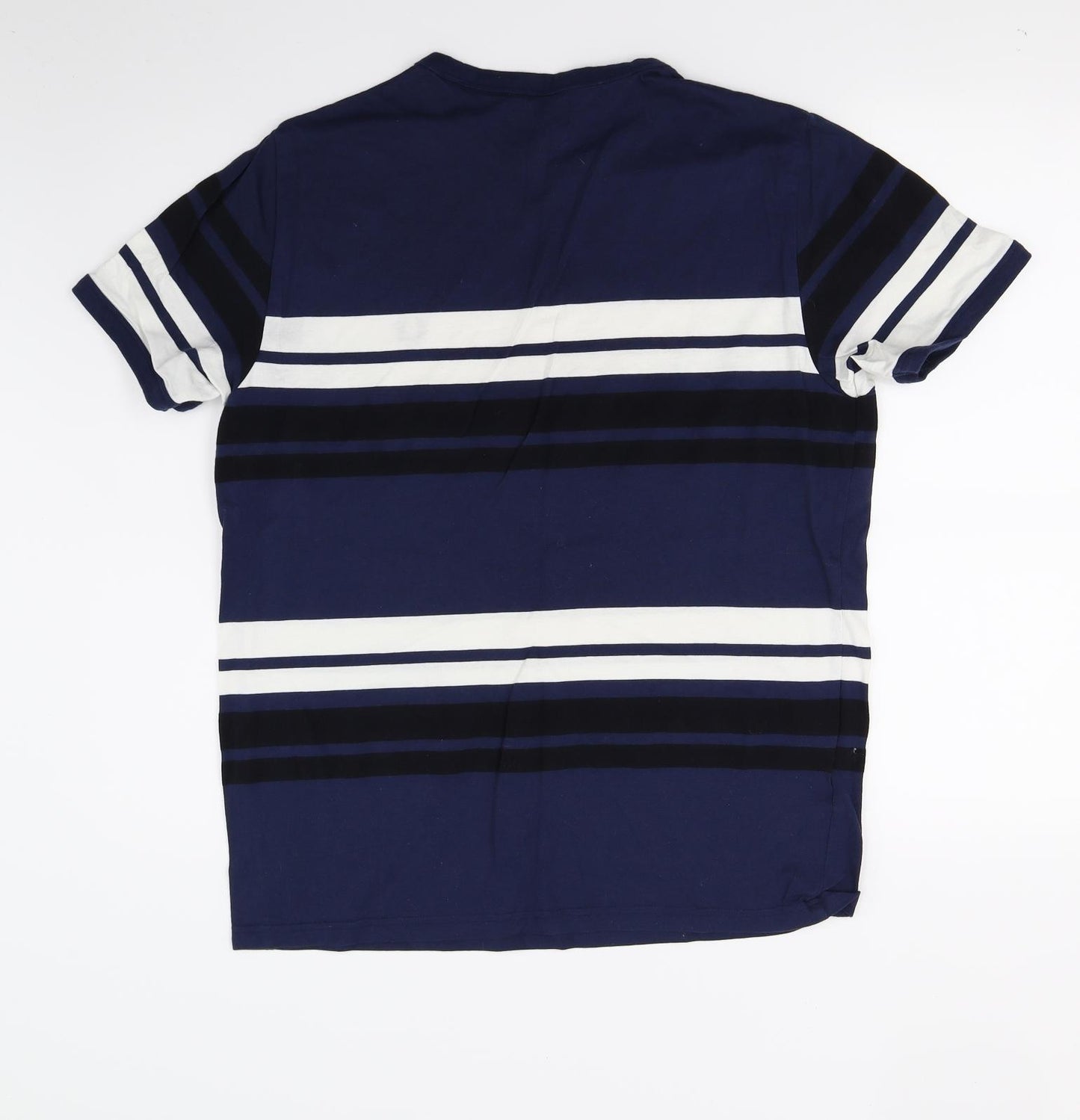 Fred Perry Mens Blue Striped   T-Shirt Size M