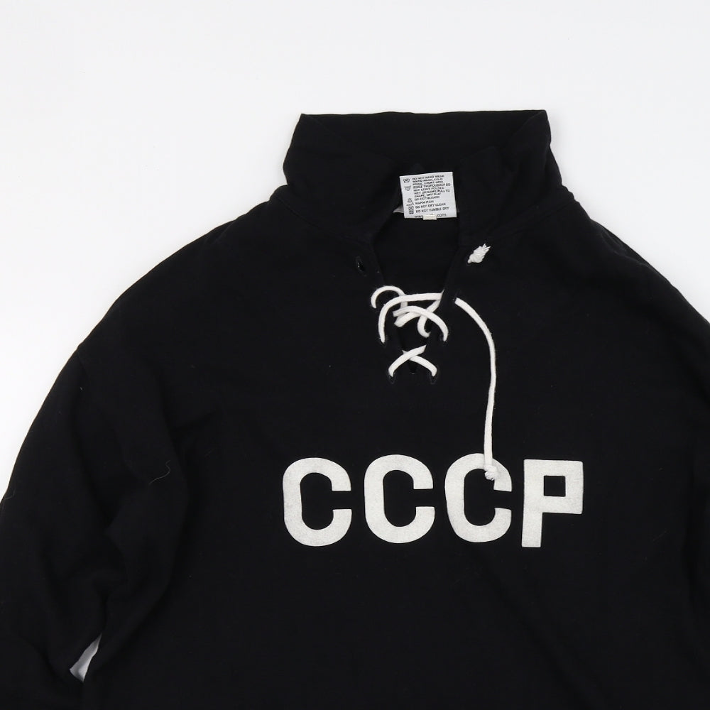 Toffs Mens Black   Henley Sweatshirt Size M  - CCCP