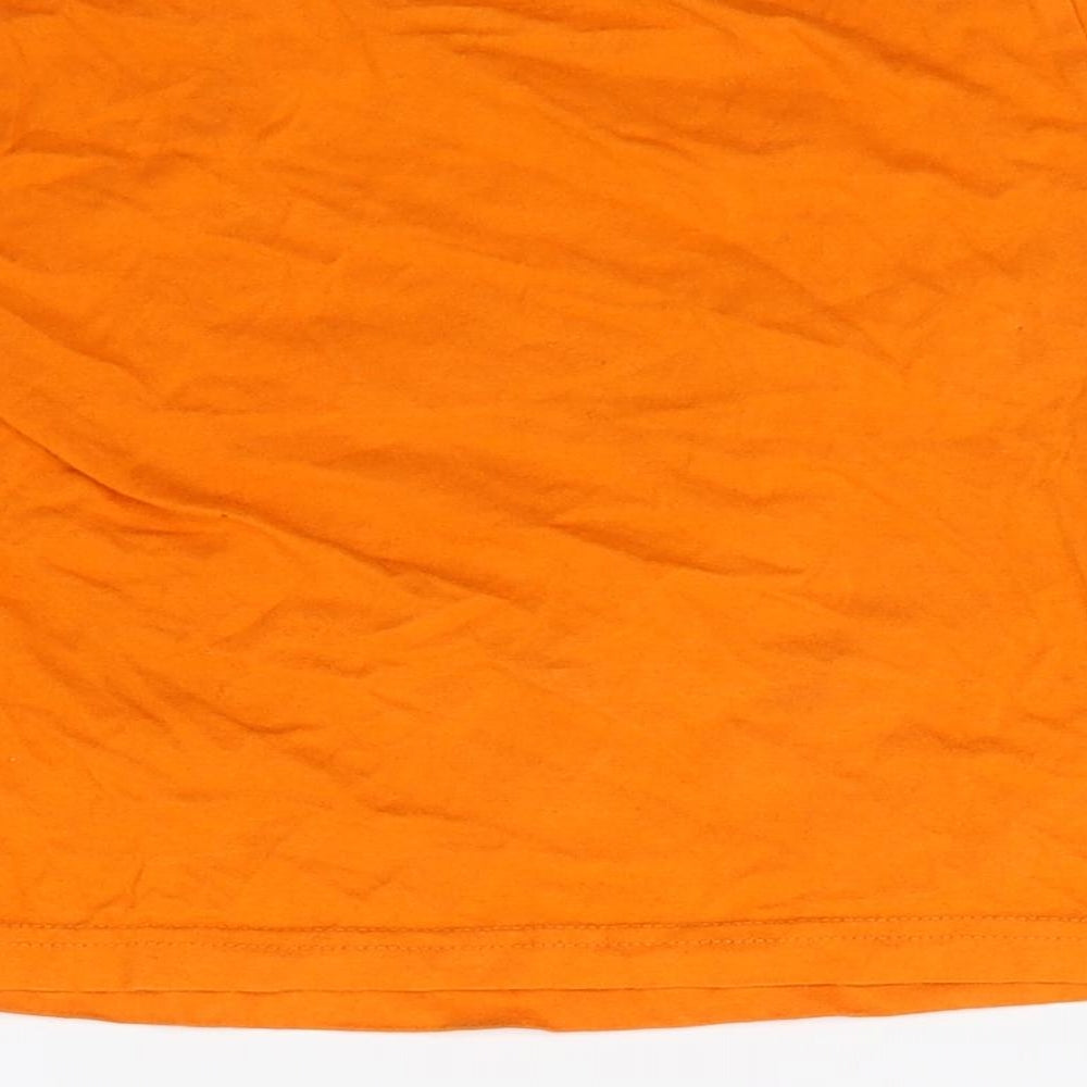 Primark Boys Orange   Basic T-Shirt Size 2-3 Years  - Football