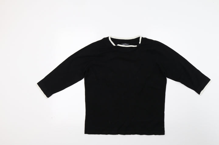 Profile Womens Black Knit Pullover Jumper Size 16