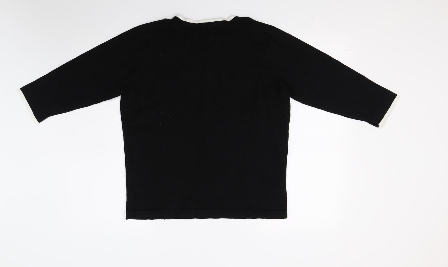 Profile Womens Black  Knit Pullover Jumper Size 16