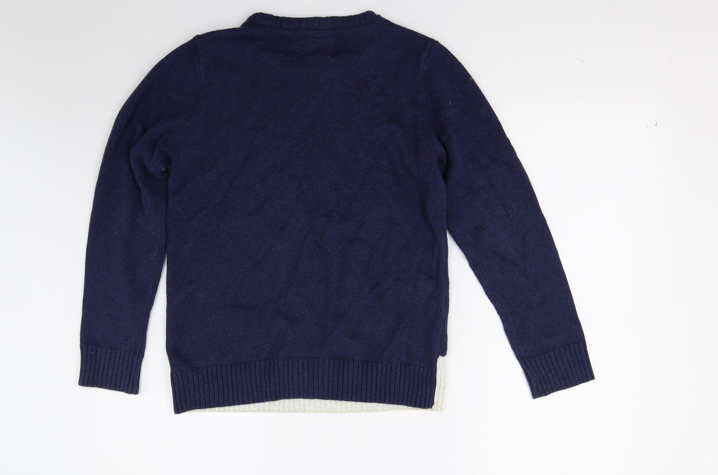 NEXT Boys Blue  Knit Pullover Jumper Size 11-12 Years  - Christmas