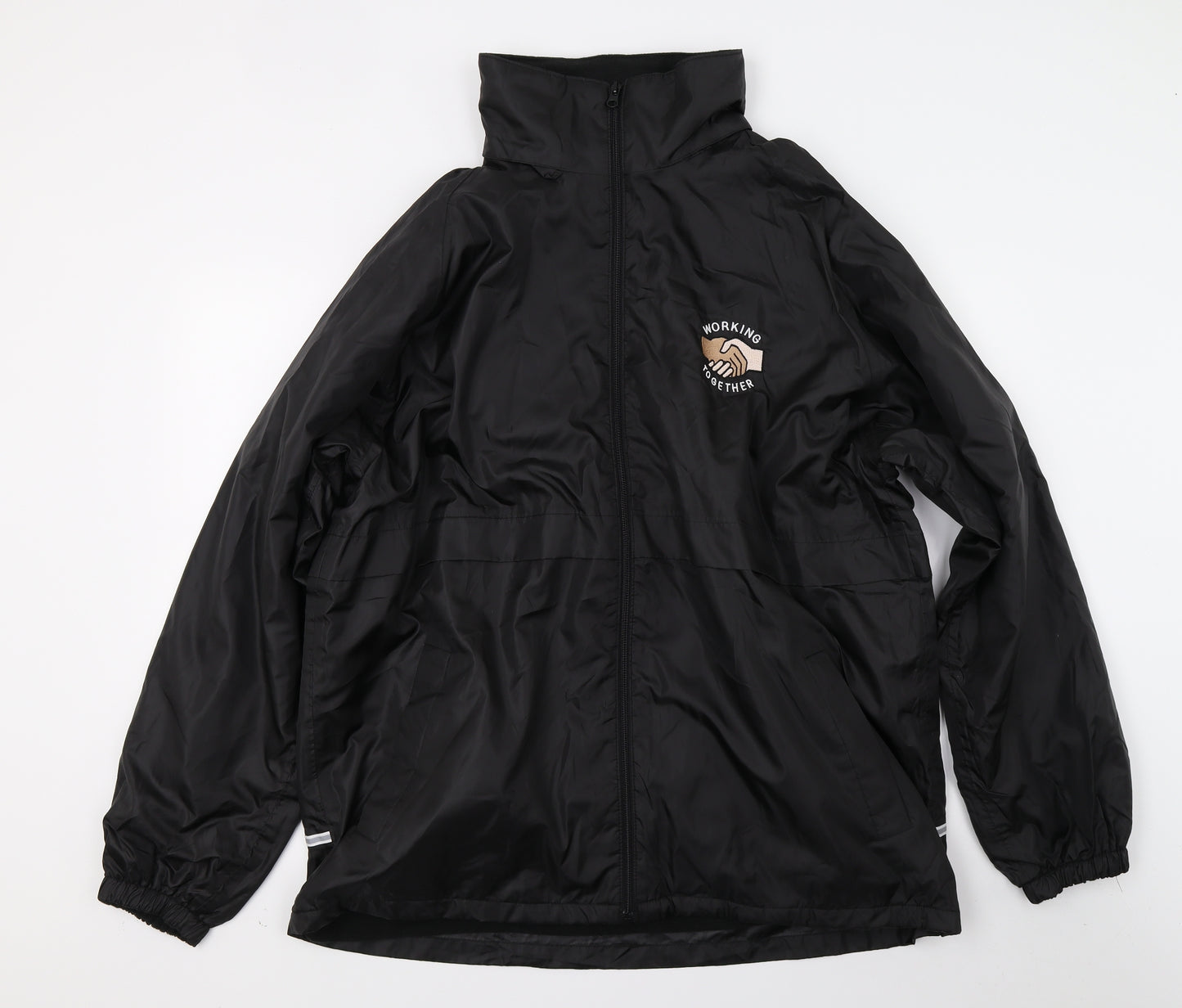 Result Mens Black   Windbreaker Coat Size XL  - Working Toghether