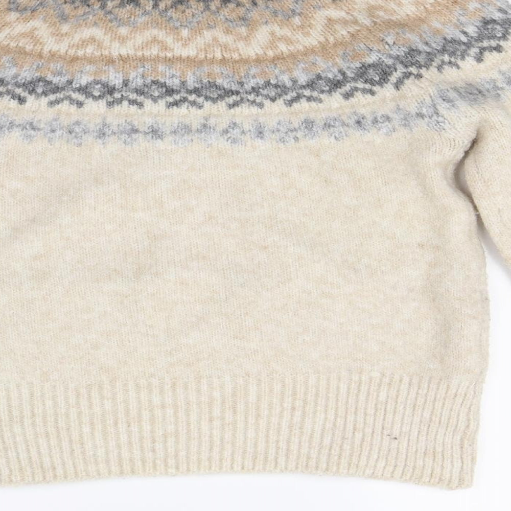 Marks and Spencer Womens White  Knit Pullover Jumper Size S