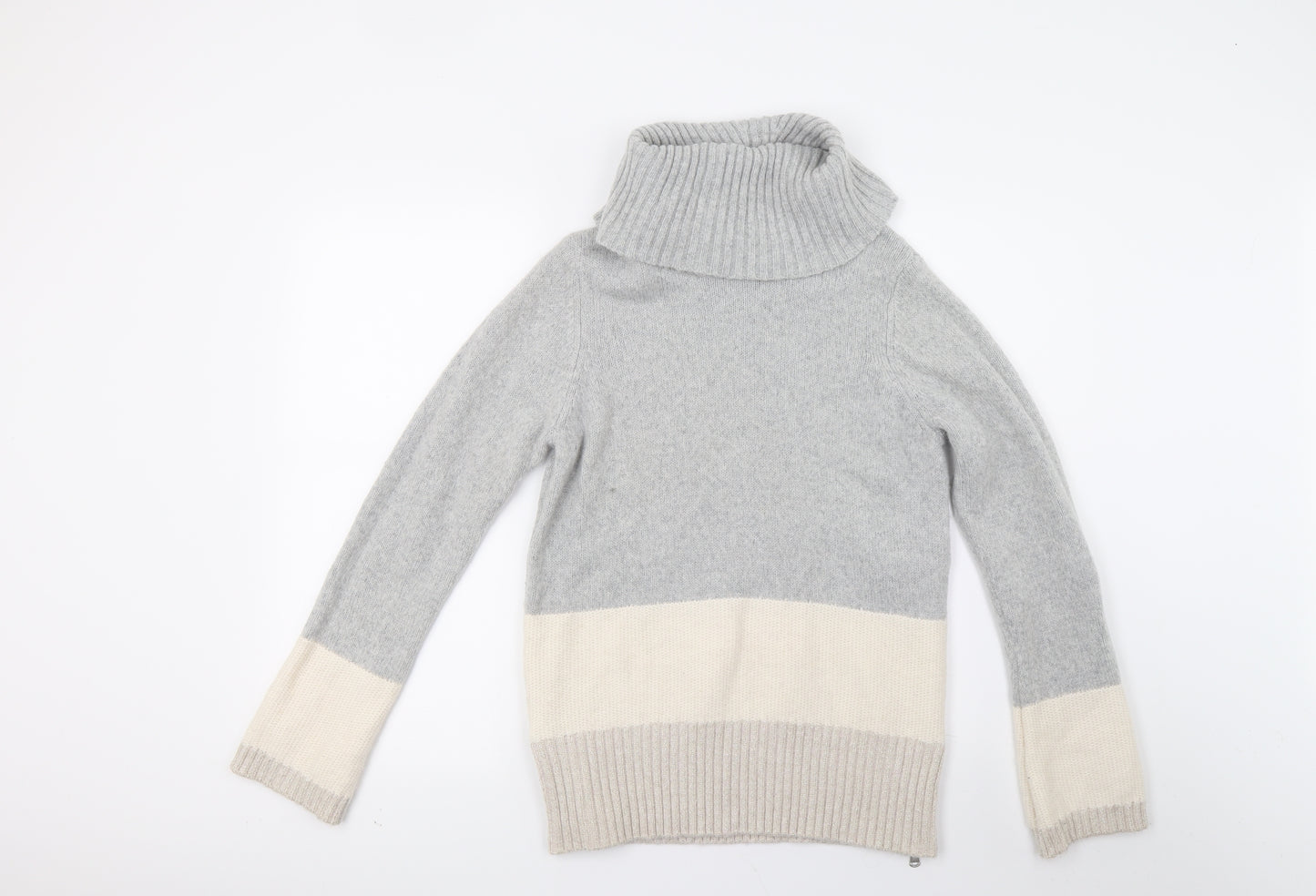 Mint Velvet Womens Grey  Knit Pullover Jumper Size 10