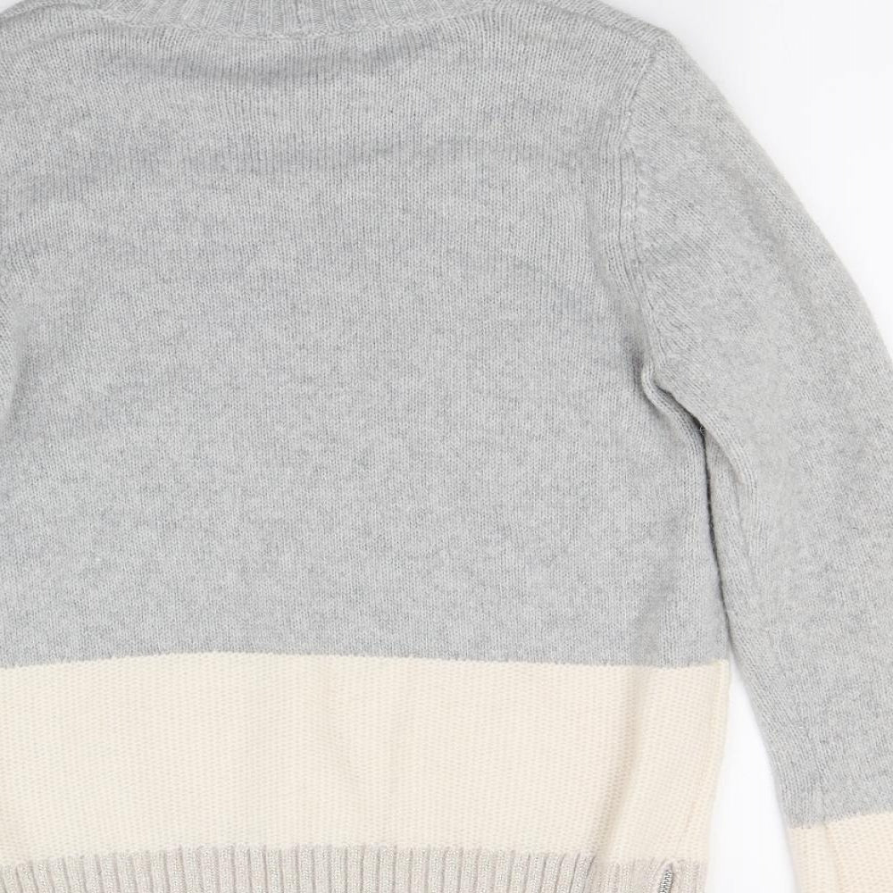 Mint Velvet Womens Grey  Knit Pullover Jumper Size 10