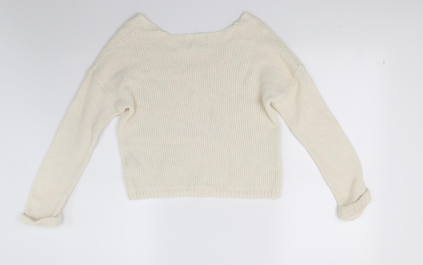 New Look Womens White   Pullover Jumper Size 8