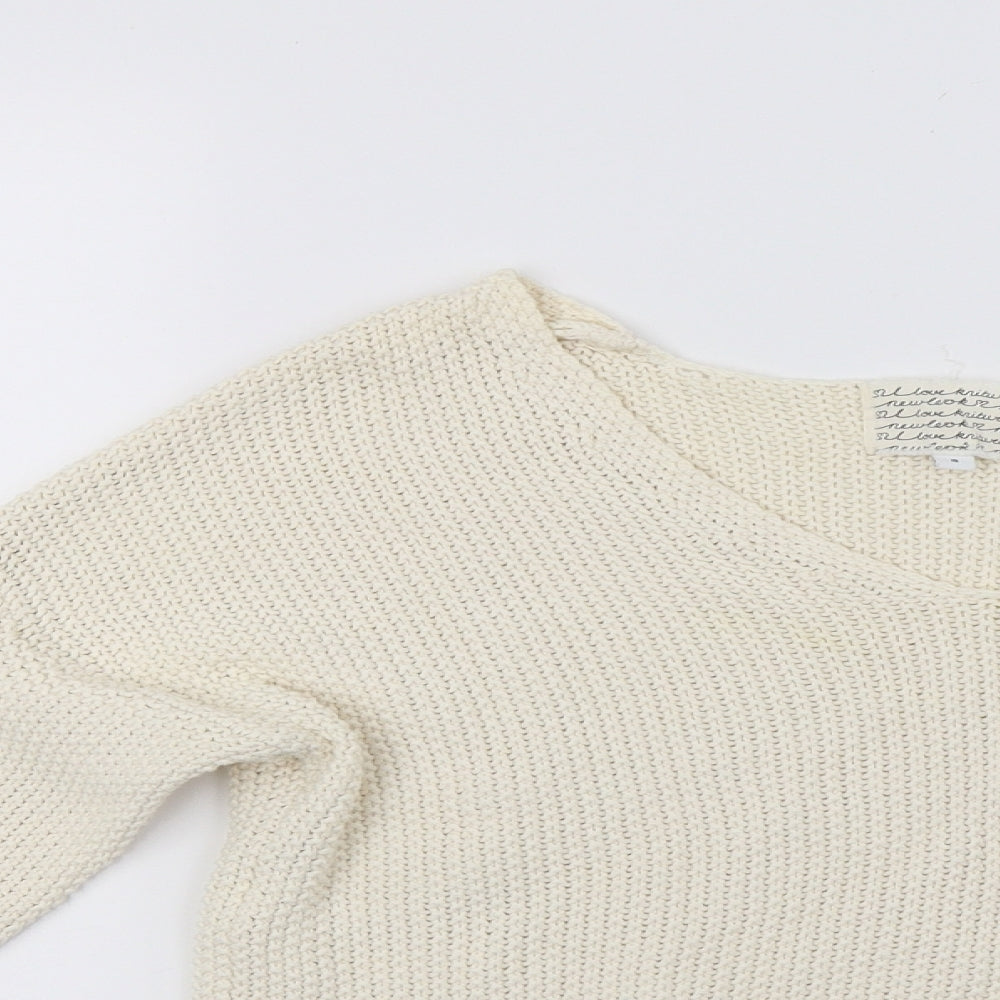New Look Womens White   Pullover Jumper Size 8