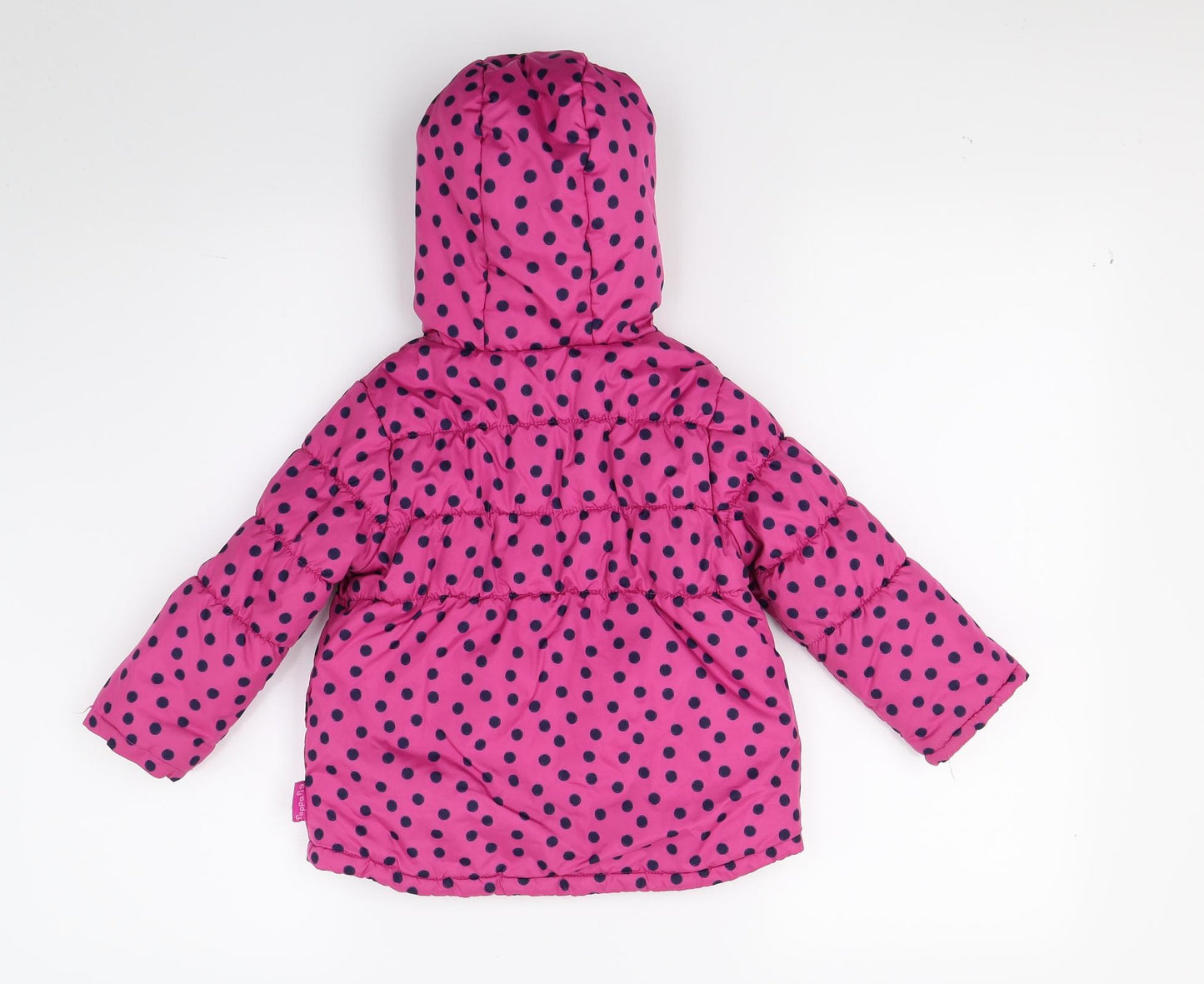 Peppa Pig Girls Pink Polka Dot  Puffer Jacket Coat Size 2 Years  - Peppa Pig