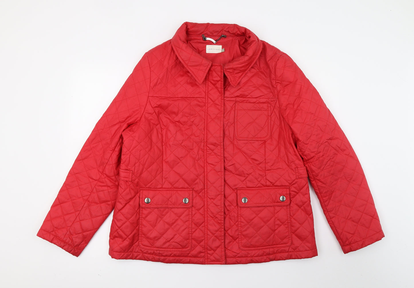 Lakeland Womens Red   Quilted Coat Size 16