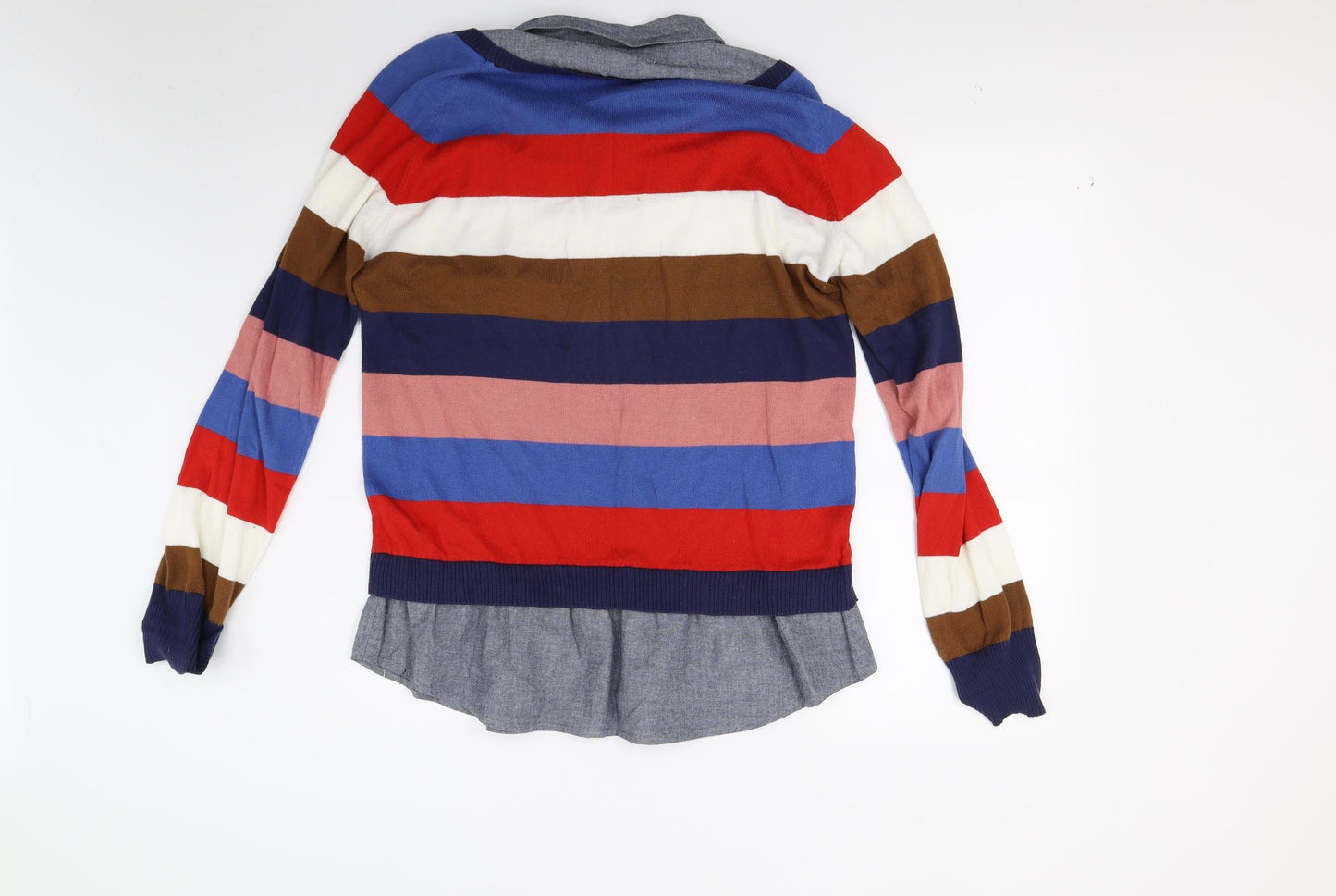 NEXT Womens Multicoloured Striped Knit Pullover Jumper Size 16