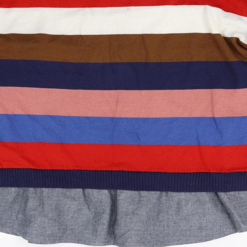 NEXT Womens Multicoloured Striped Knit Pullover Jumper Size 16