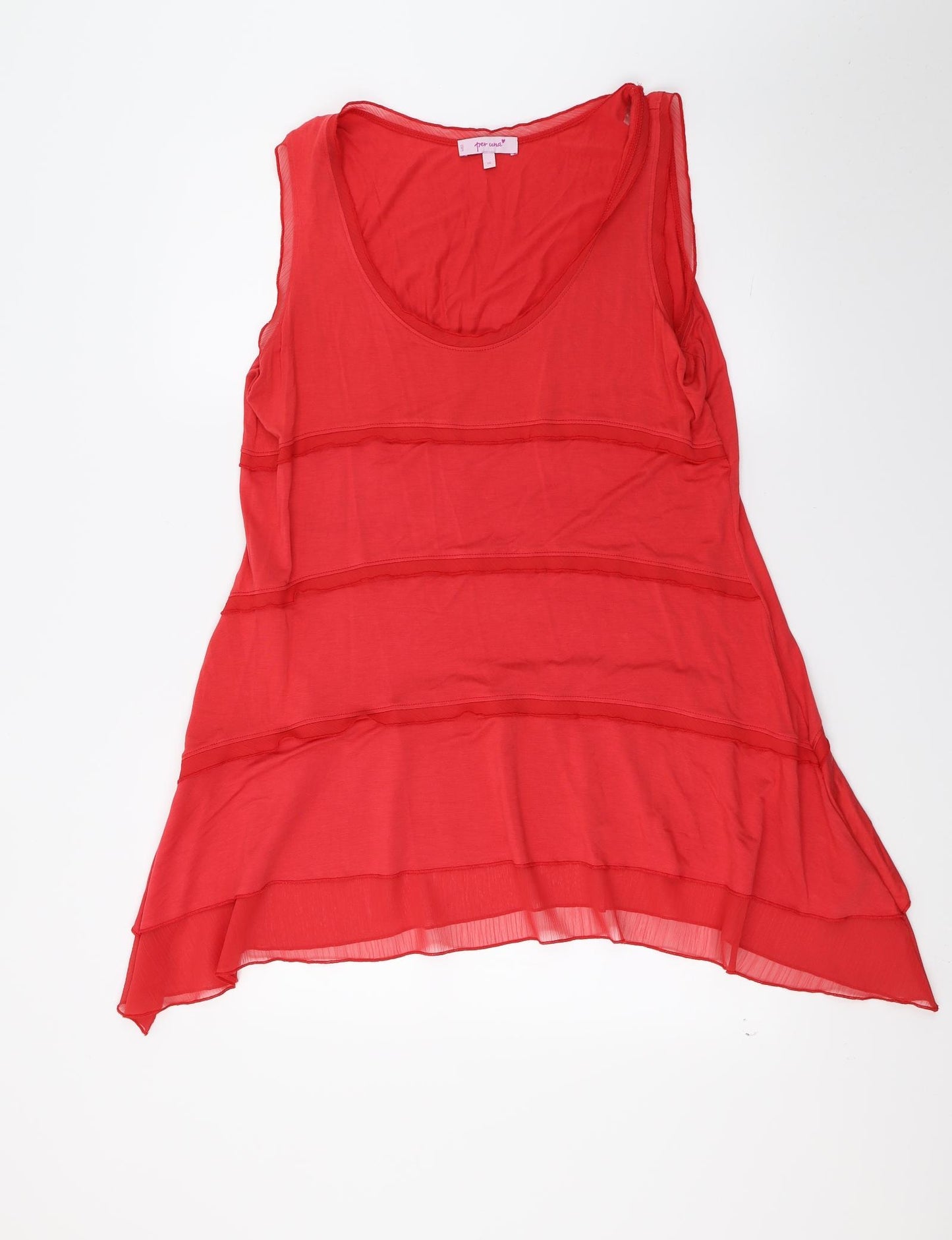 Per Una Womens Red   Tunic Blouse Size 16