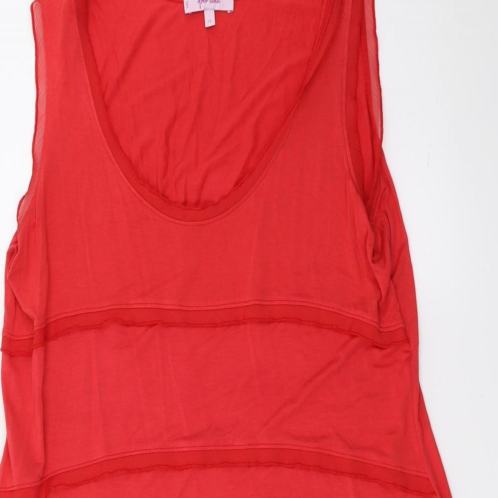 Per Una Womens Red   Tunic Blouse Size 16