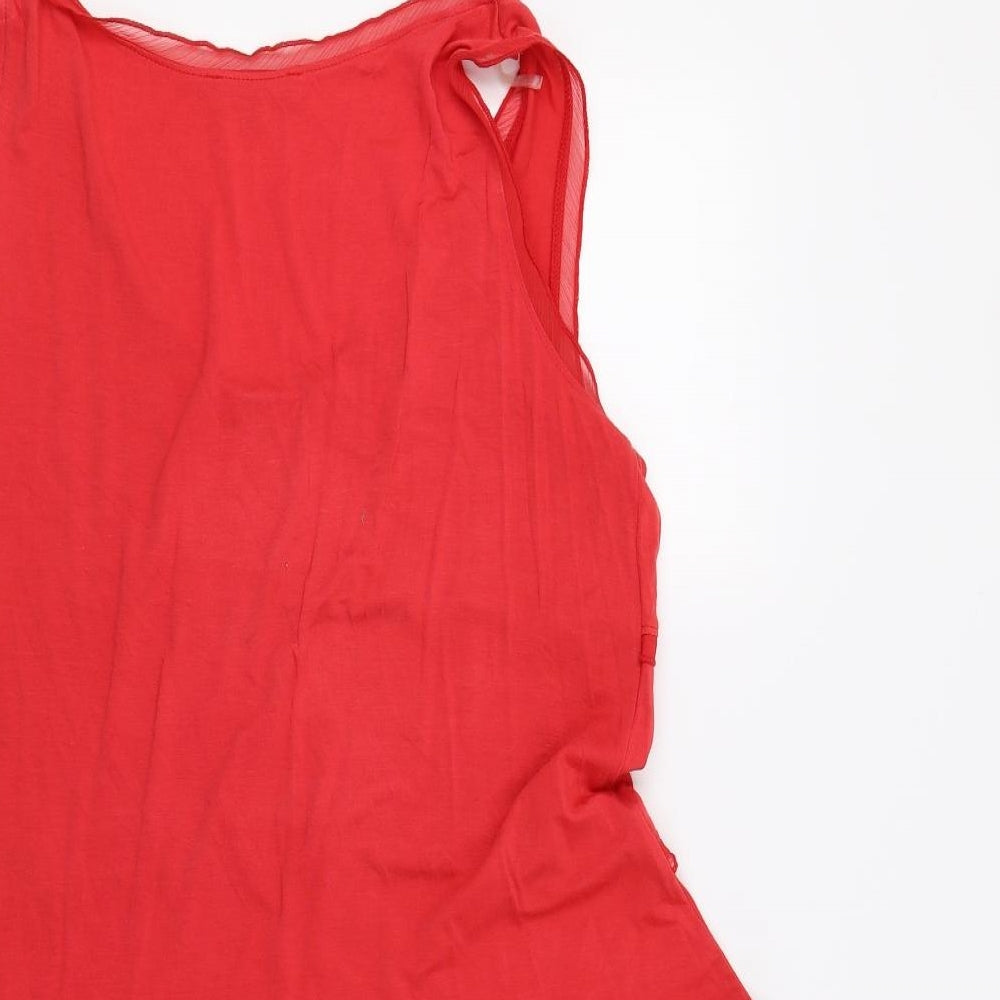 Per Una Womens Red   Tunic Blouse Size 16