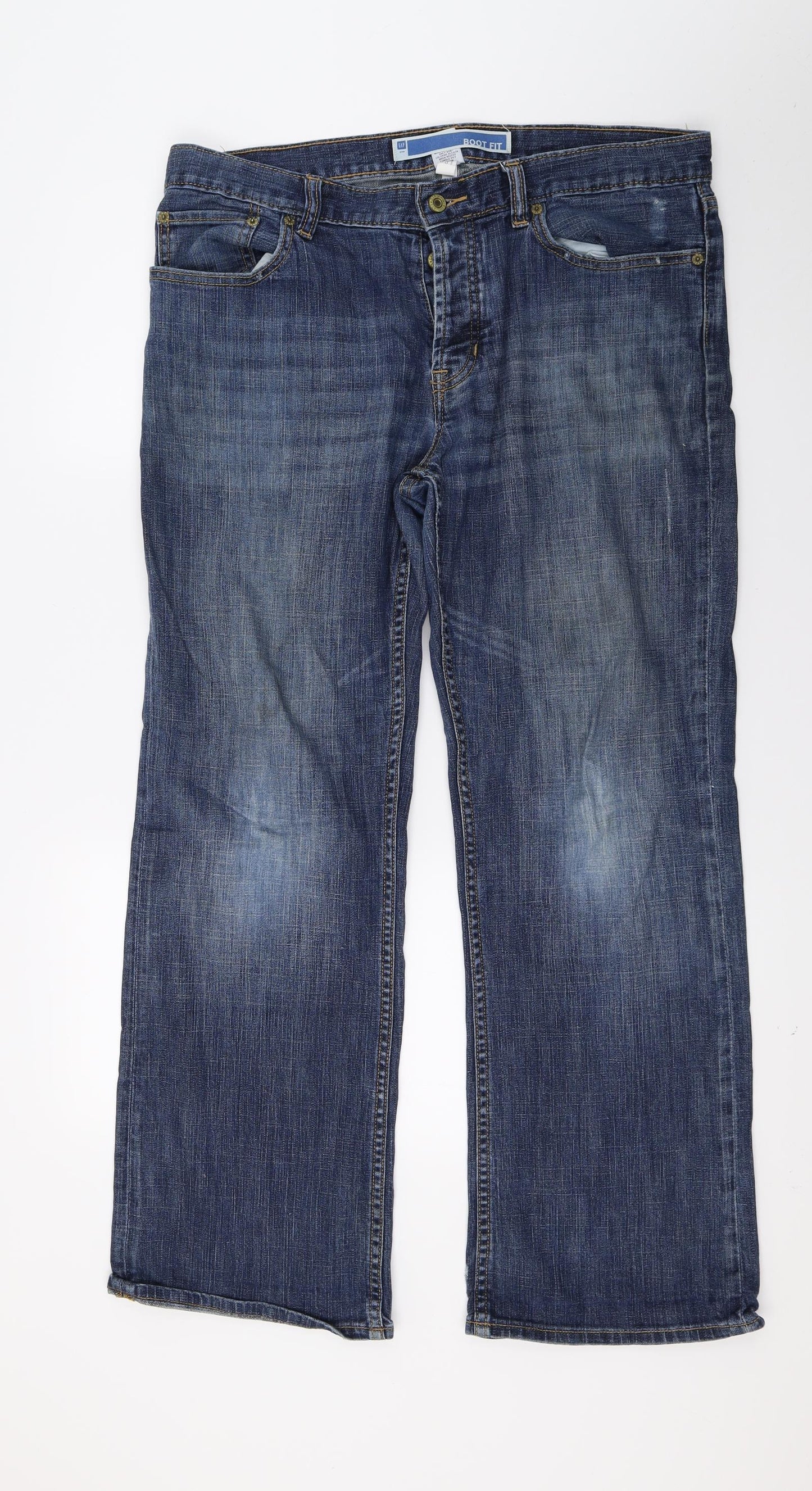 Gap Mens Blue  Denim Bootcut Jeans Size 34 L30 in