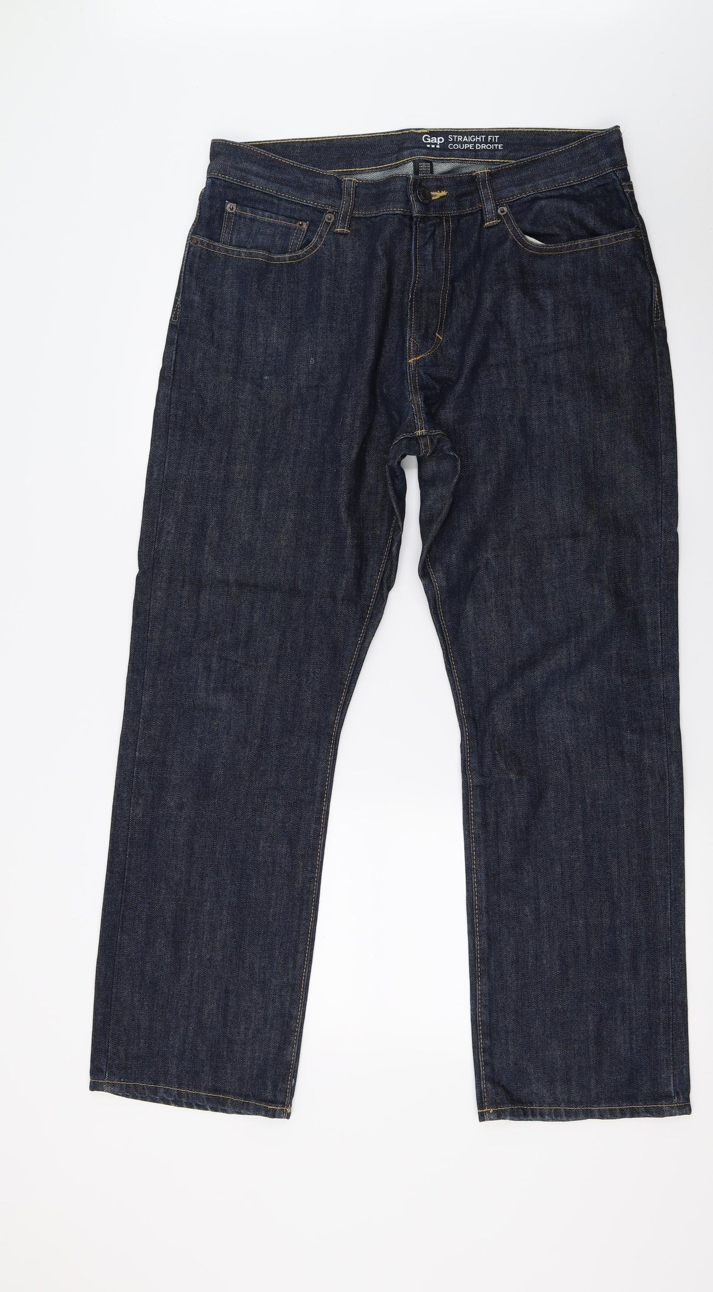 Gap Mens Blue  Denim Straight Jeans Size 33 L30 in
