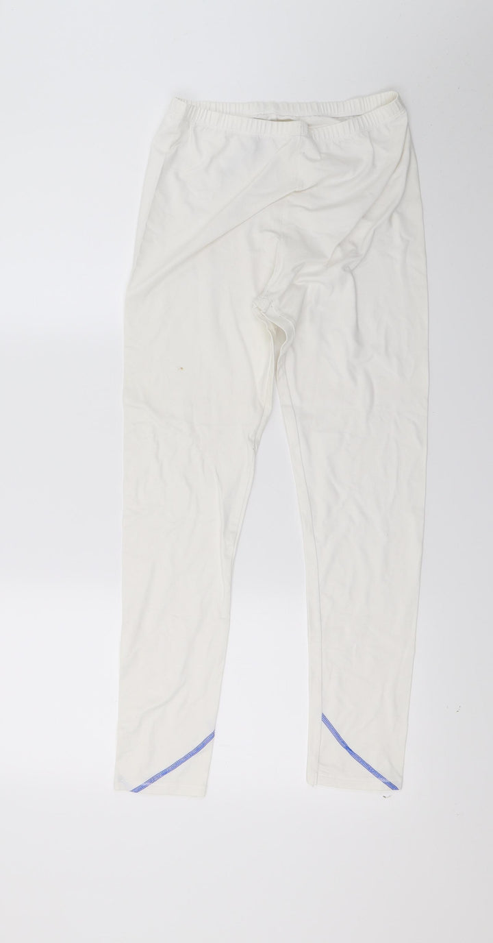 marks  Girls White   Jogger Trousers Size 13 Years - LEGGING