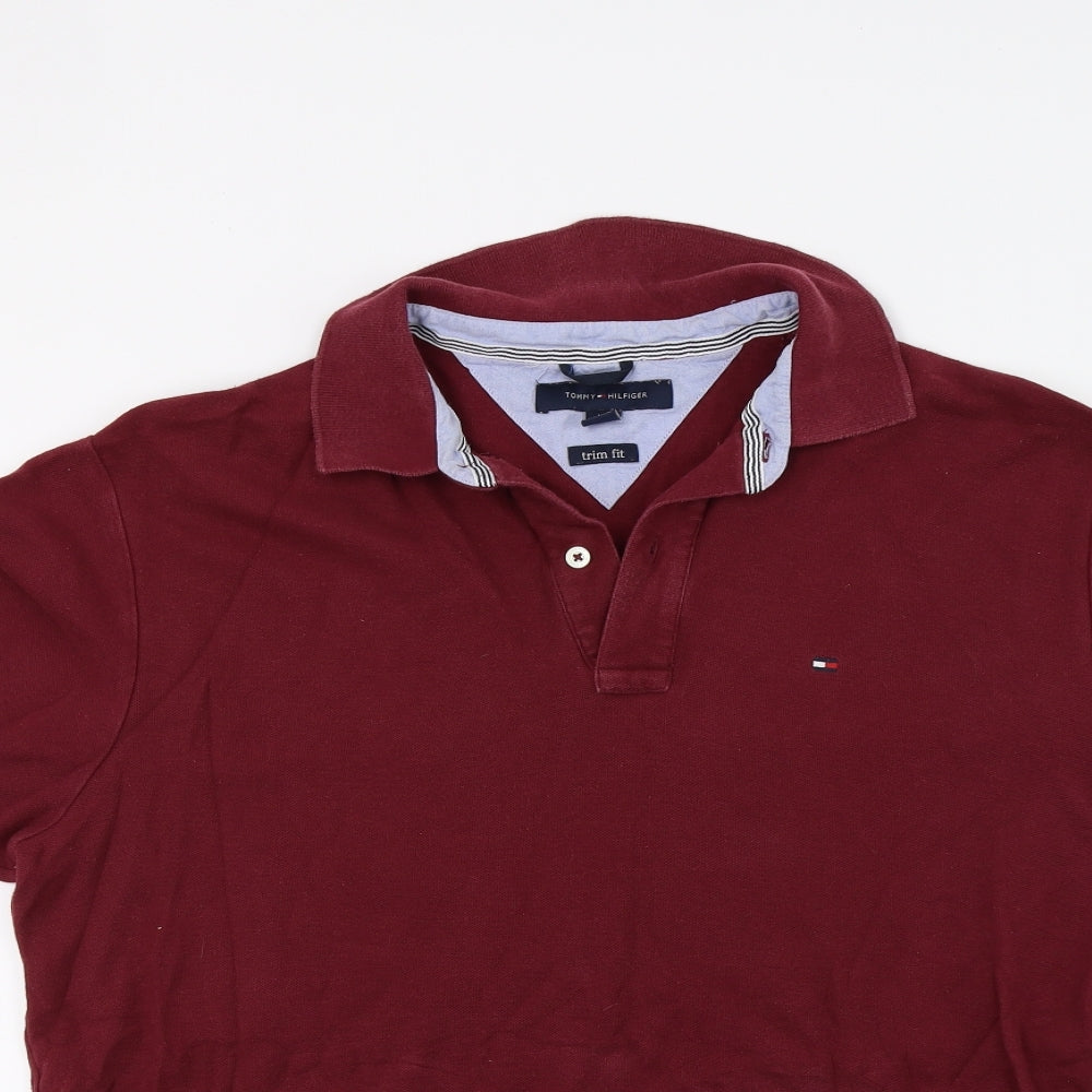 Tommy Hilfiger Mens Red    Polo Size L