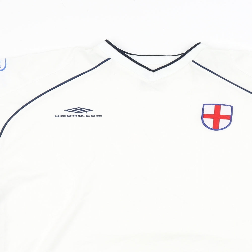 Umbro Mens White    T-Shirt Size 2XL  - ENGLAND