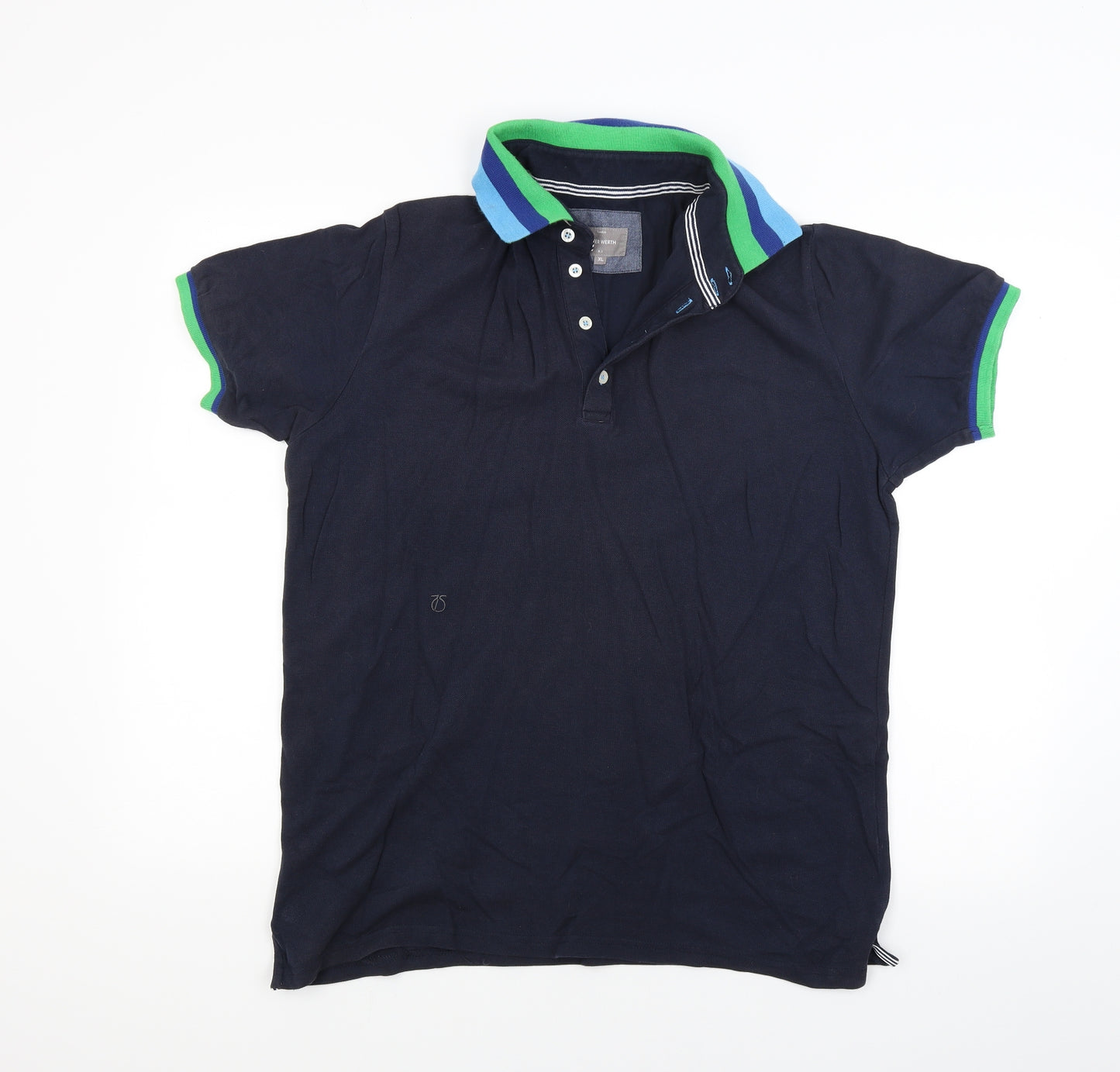 Peter Werth Mens Blue    T-Shirt Size XL
