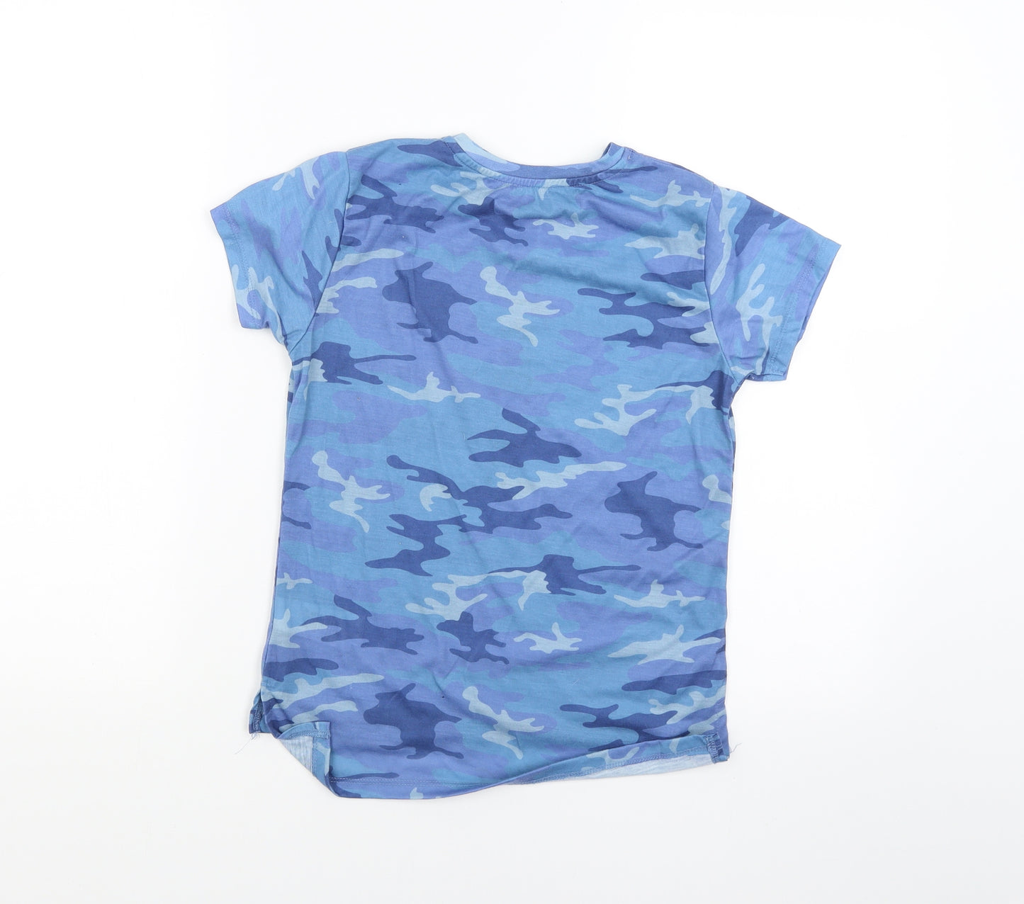Primark Boys Blue Camouflage  Basic T-Shirt Size 7-8 Years  - All about me