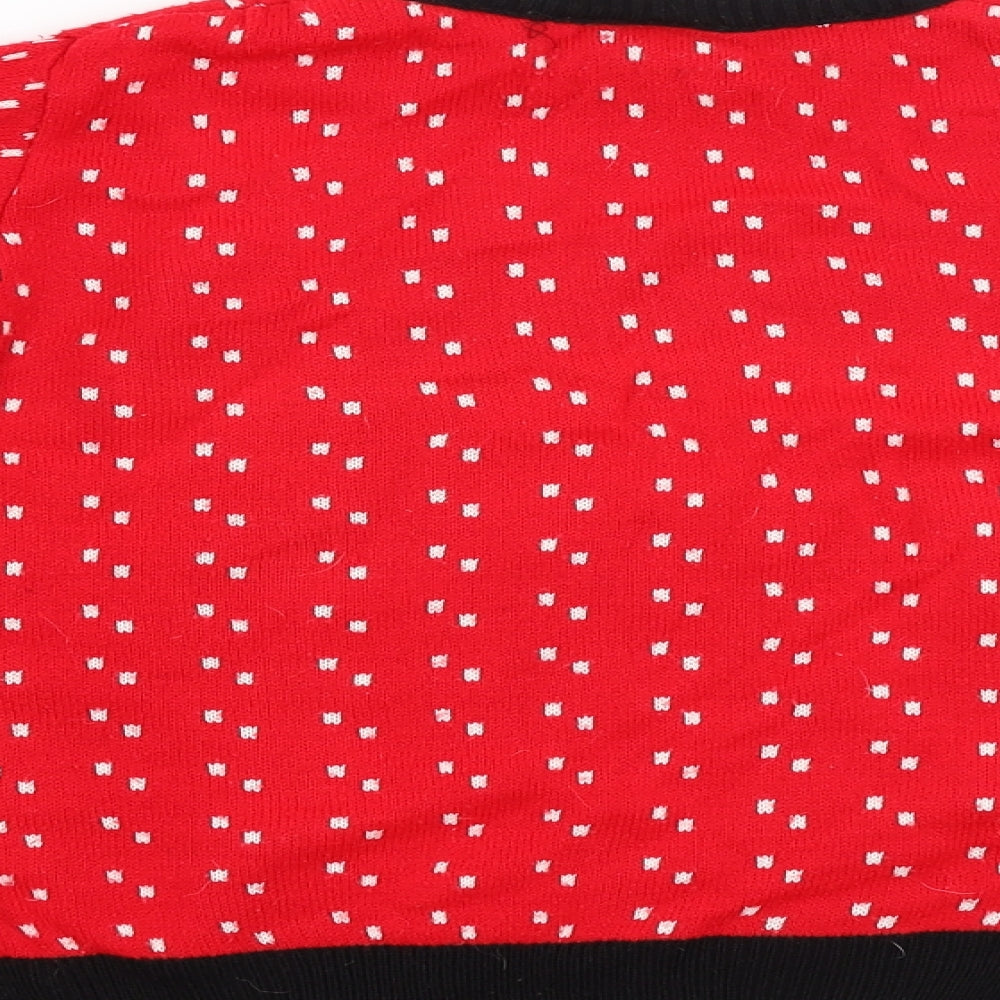 Manchester United Boys Red   Pullover Jumper Size 8-9 Years  - man united christmas