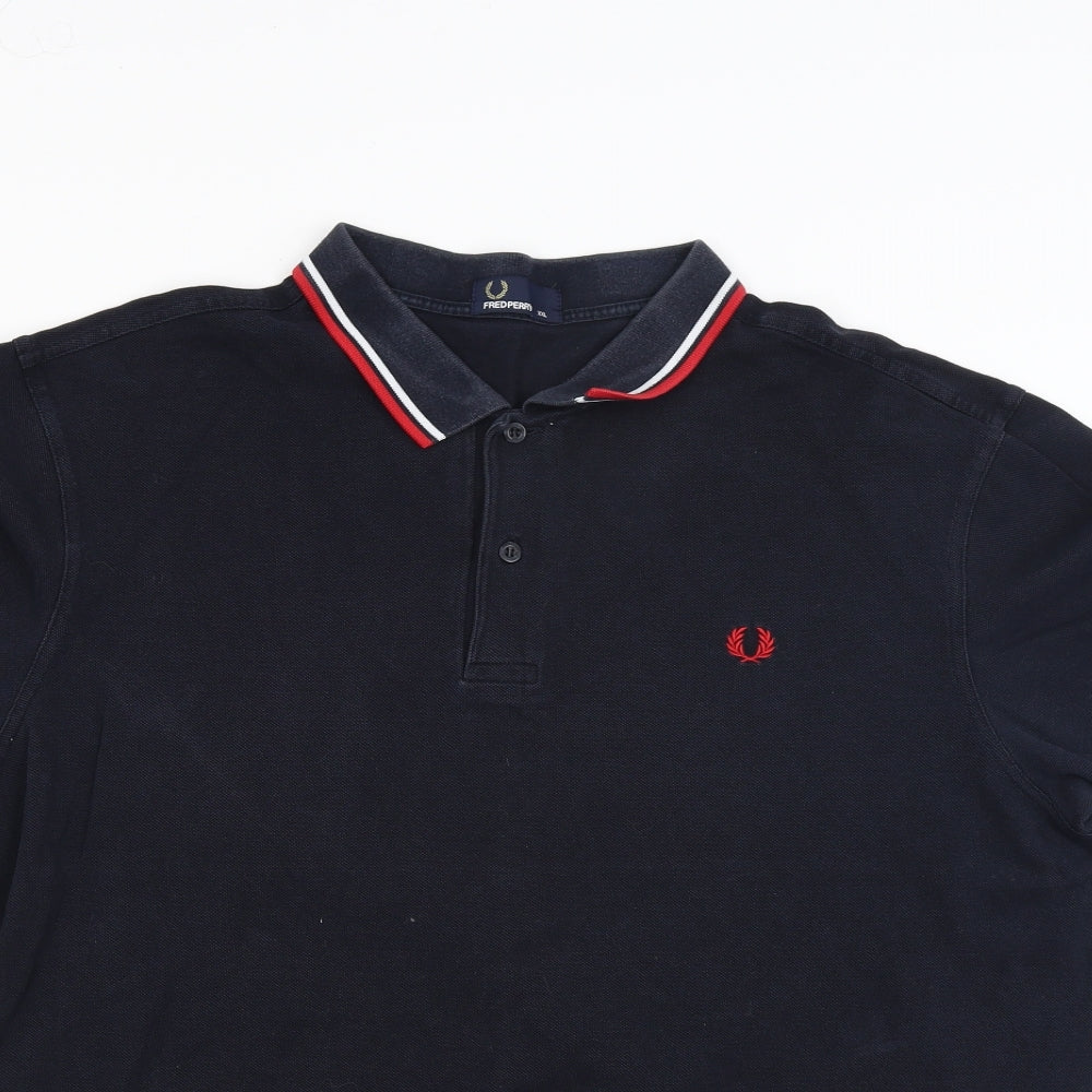 Fred Perry Mens Blue    T-Shirt Size 2XL