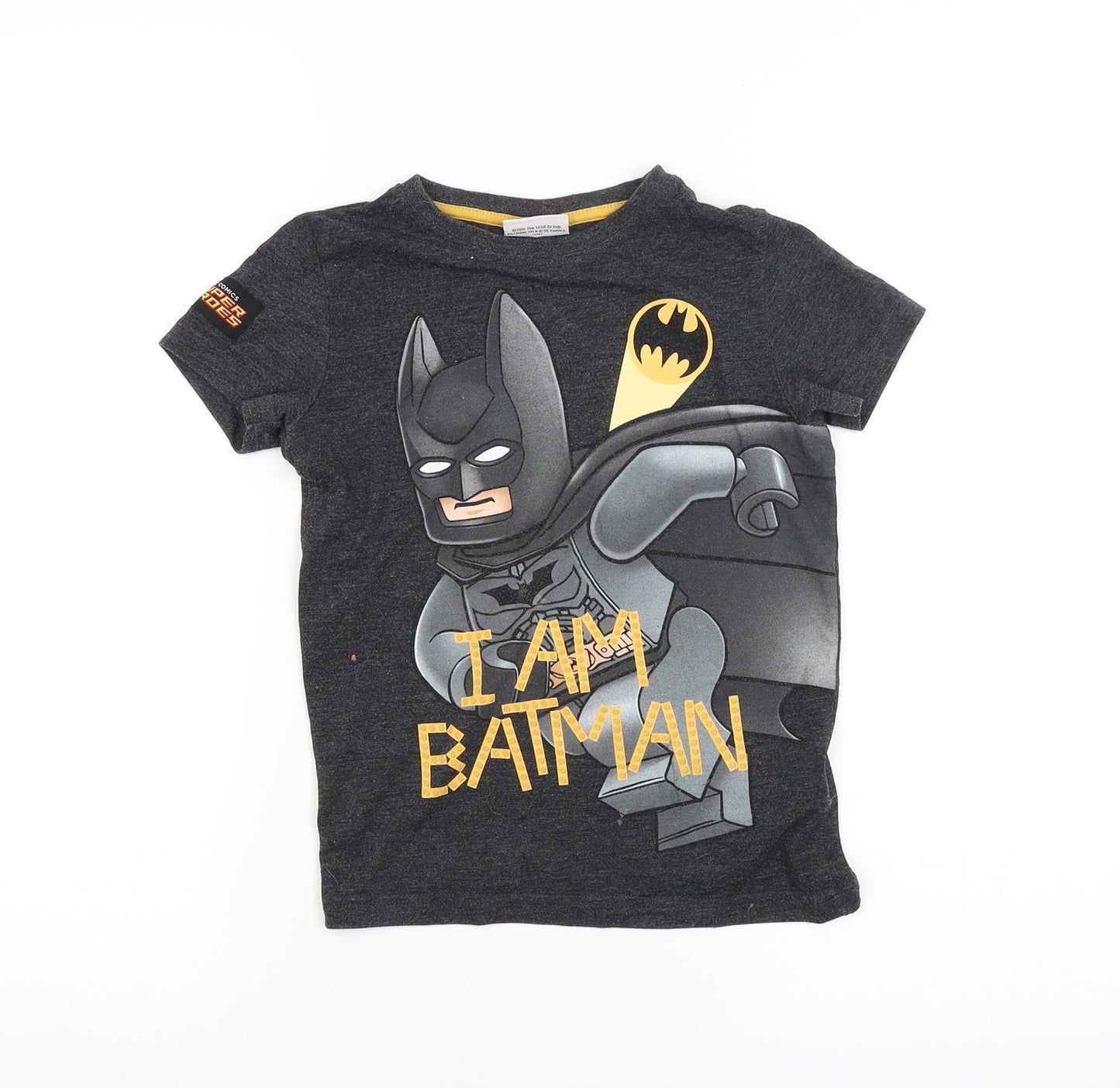 LEGO Boys Beige   Basic T-Shirt Size 5 Years  - batman
