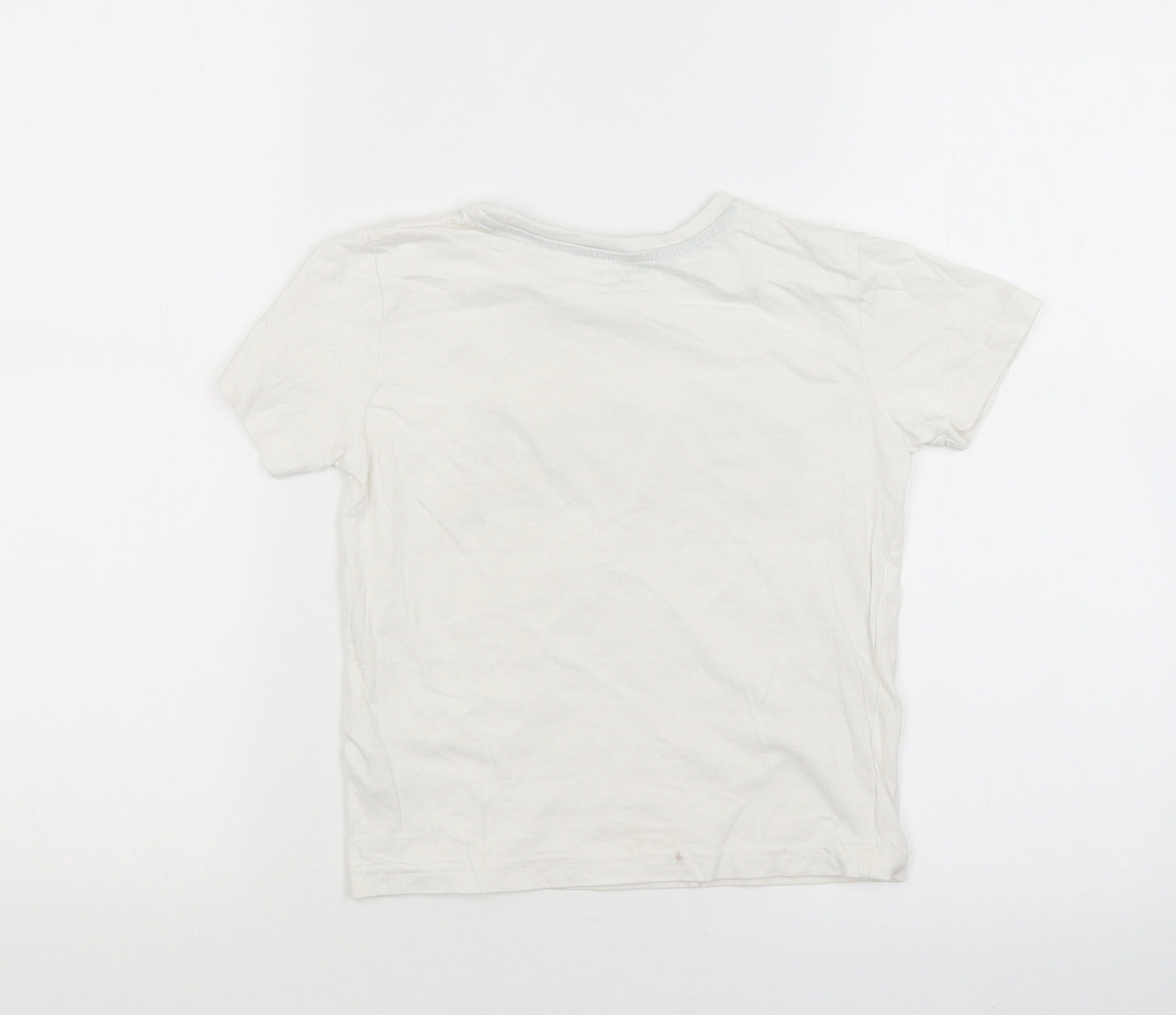 Primark Boys White   Basic T-Shirt Size 5-6 Years