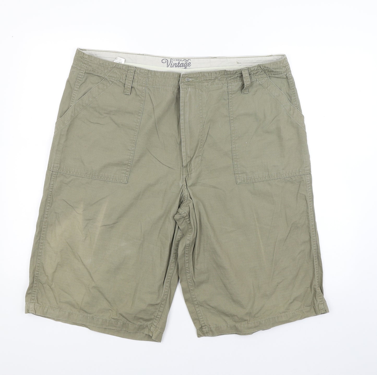 marks&spencer Mens Green   Cargo Shorts Size 40