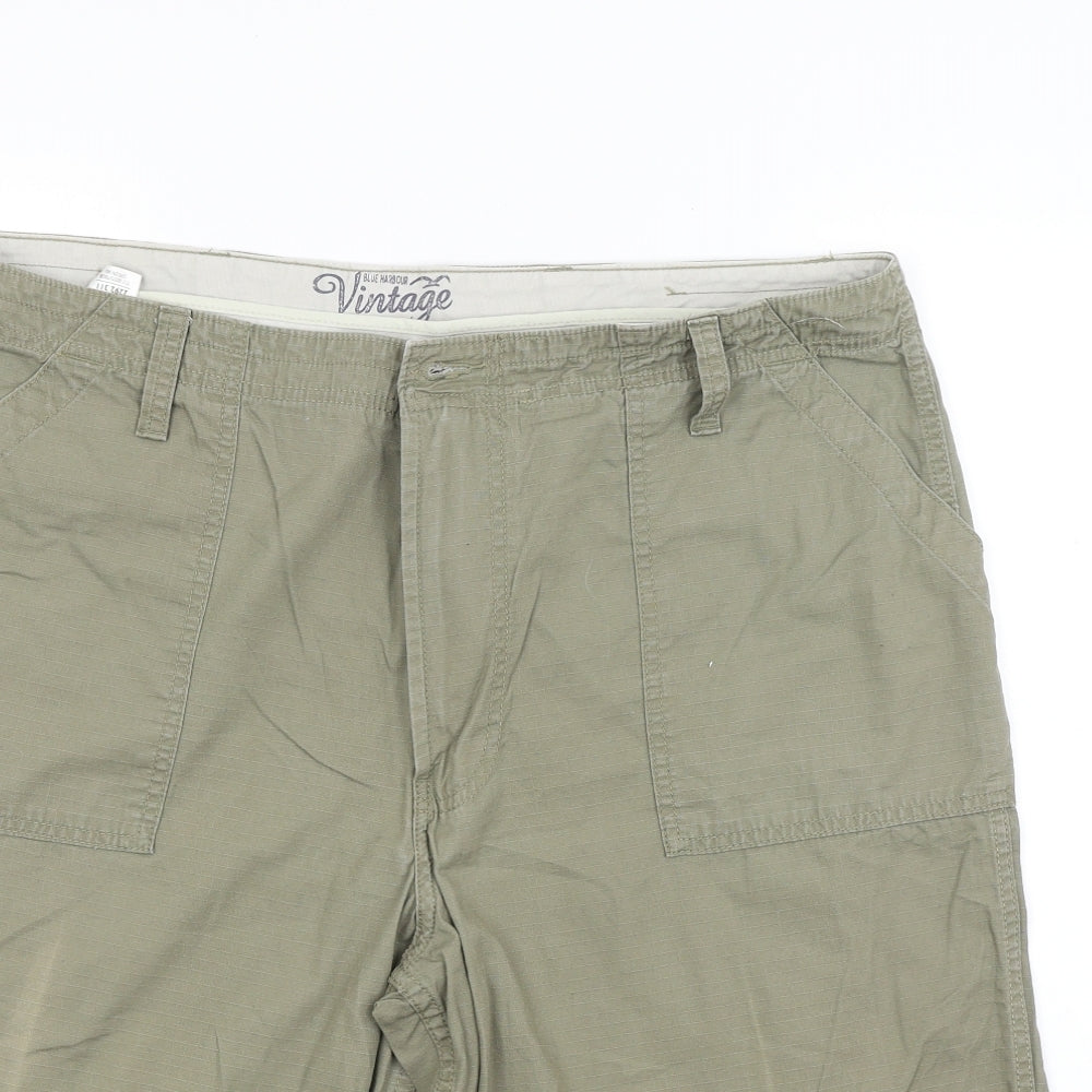 marks&spencer Mens Green   Cargo Shorts Size 40