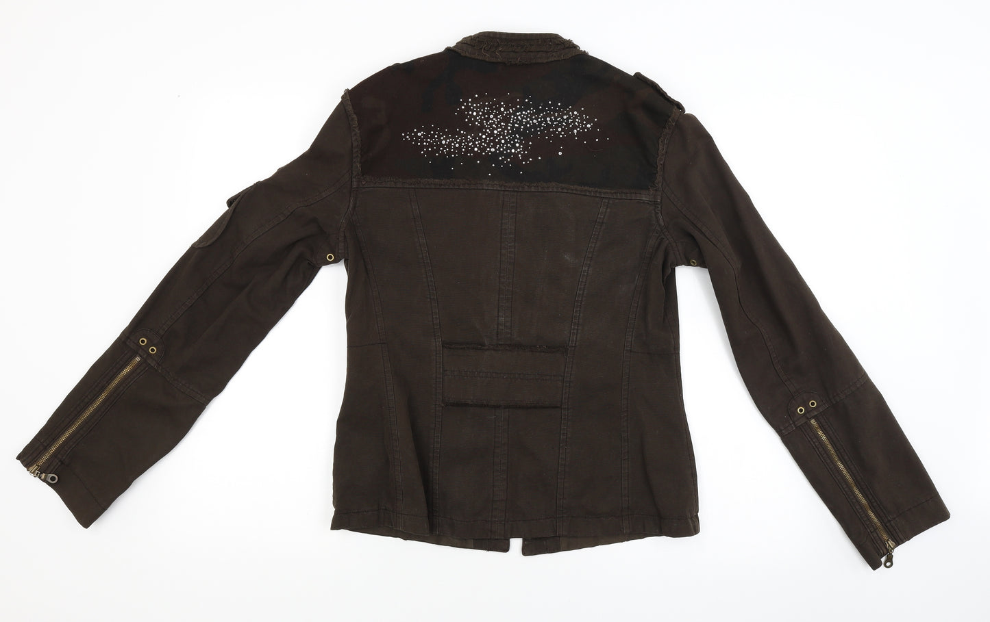 NEXT Womens Beige   Biker Jacket Size 10