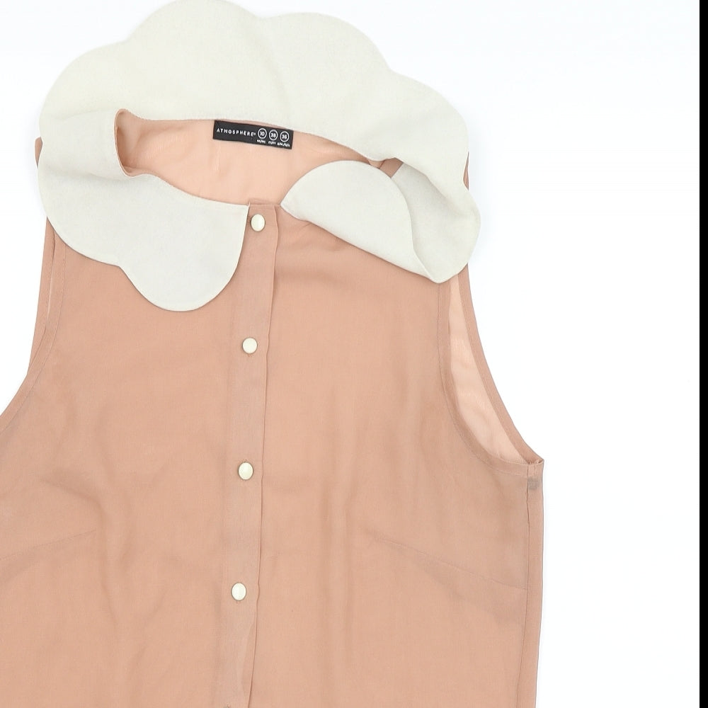 Atmosphere Womens Beige   Wrap Tank Size 10