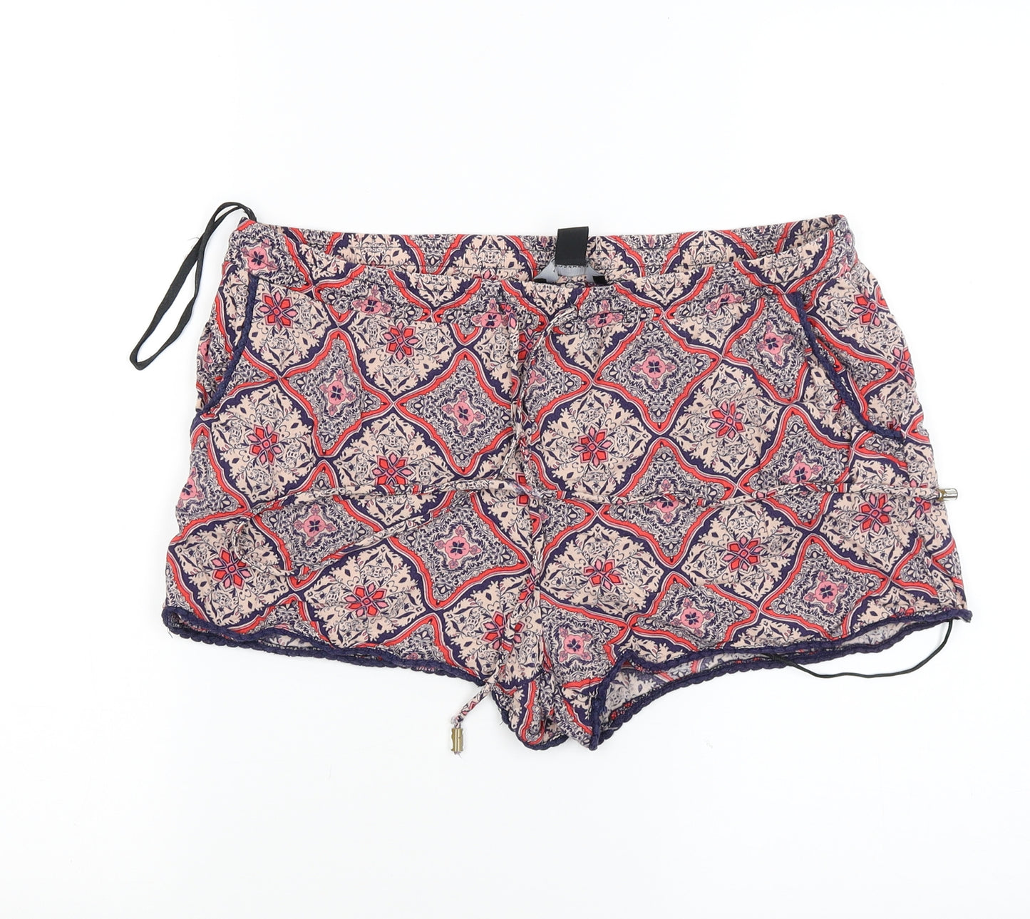 Atmosphere Womens Red Paisley  Hot Pants Shorts Size 10