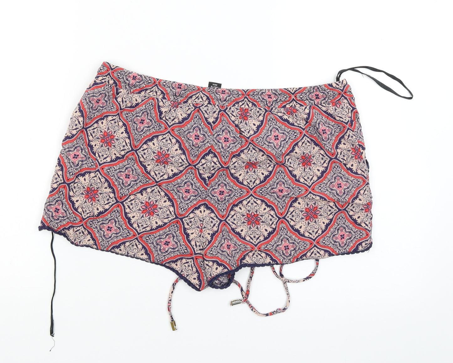 Atmosphere Womens Red Paisley  Hot Pants Shorts Size 10