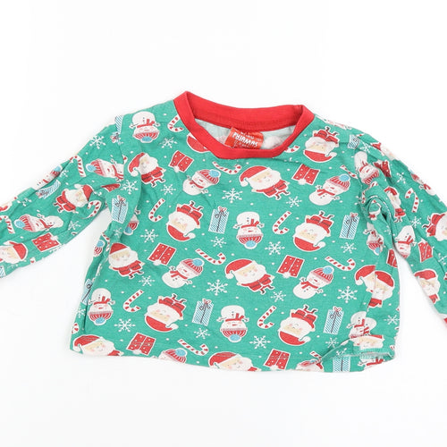 baby pyjamas Boys Green Solid  Babydoll Pyjama Top Size 12-18 Months
