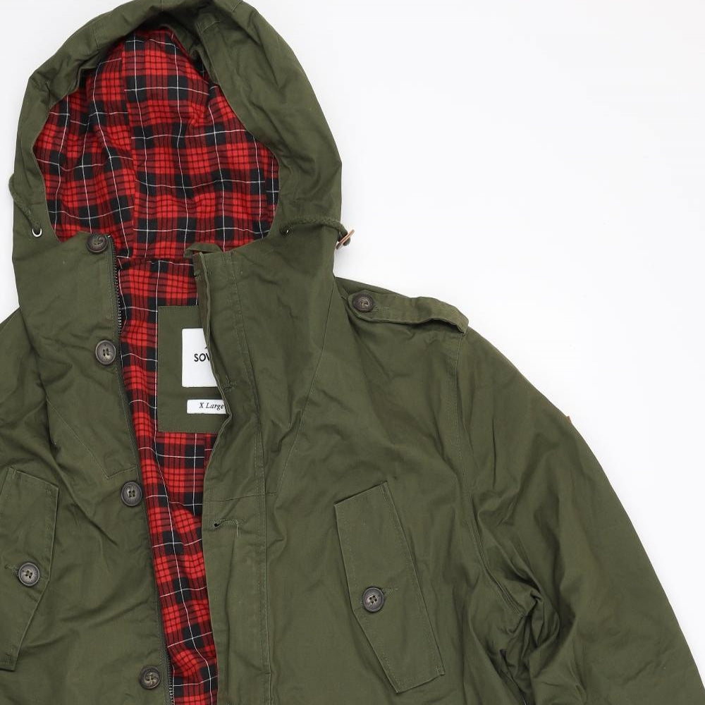 Soviet Mens Green   Motorcycle Jacket Coat Size XL