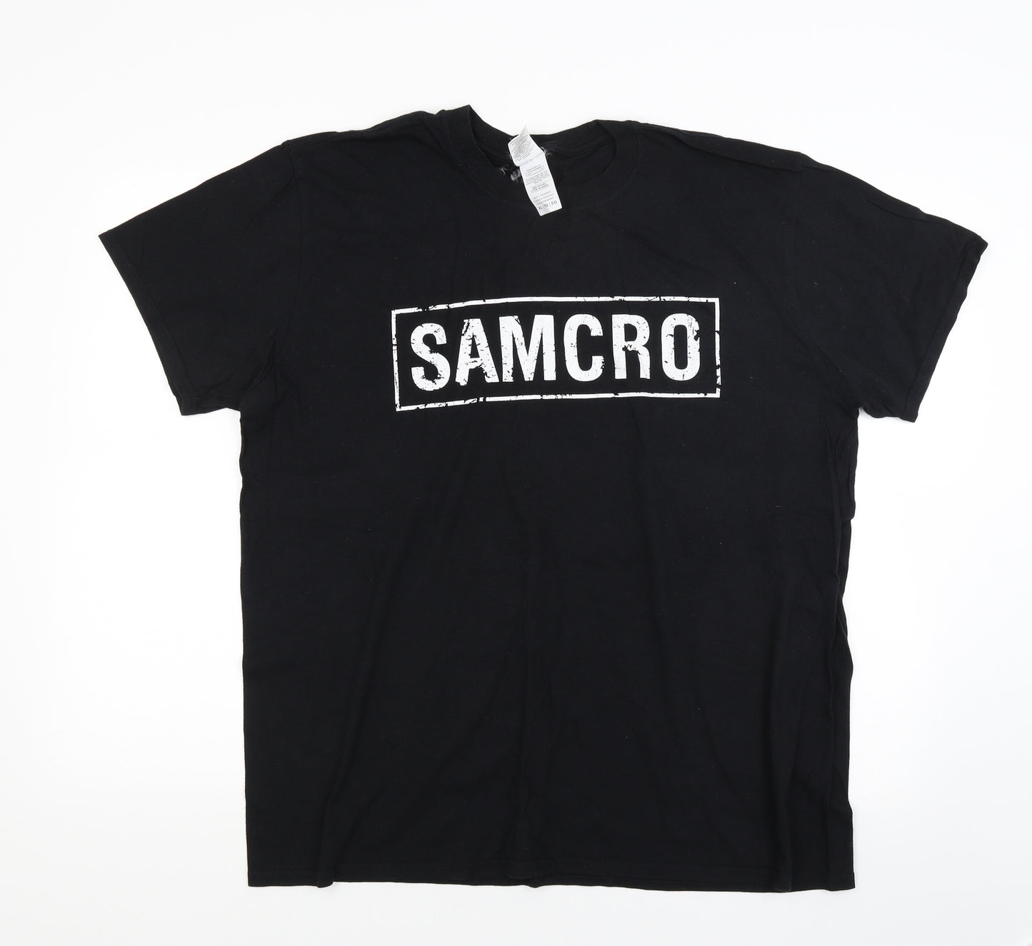 Gilden Mens Black    T-Shirt Size XL