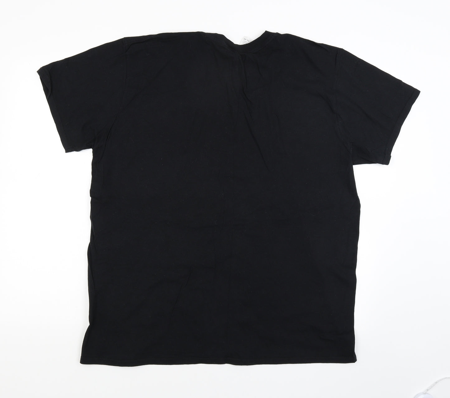 Gilden Mens Black    T-Shirt Size XL
