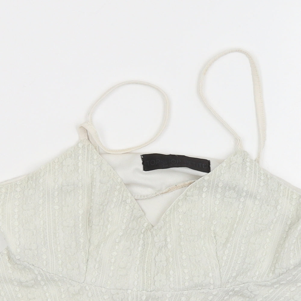 Topshop Womens Beige   Basic Tank Size 10