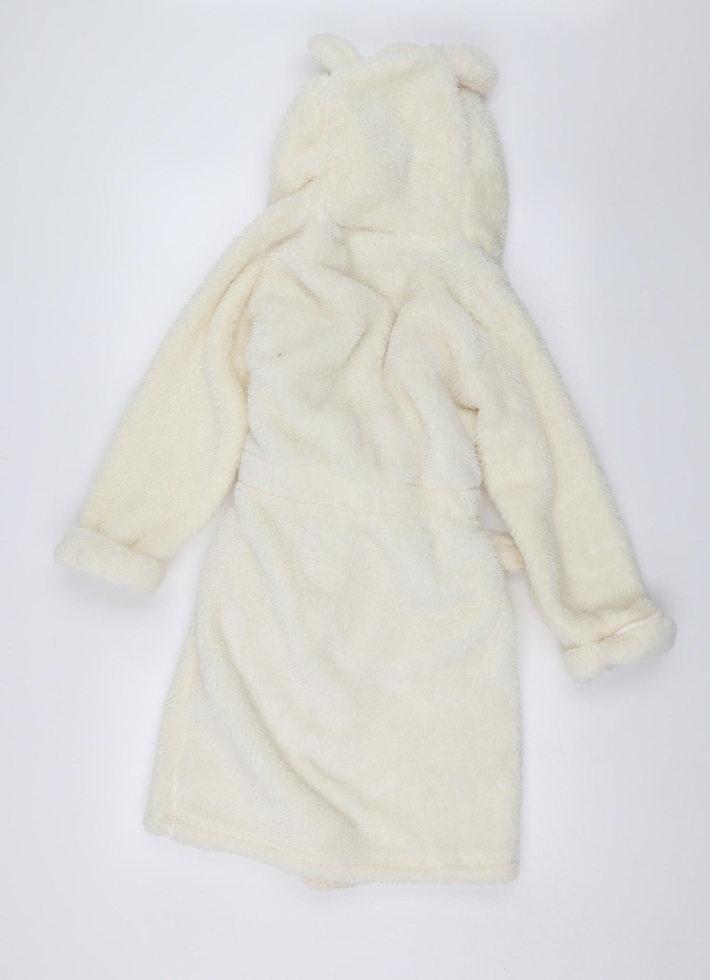 Lily & Dan Girls White Solid  Top Robe Size 9-10 Years  - Lamb