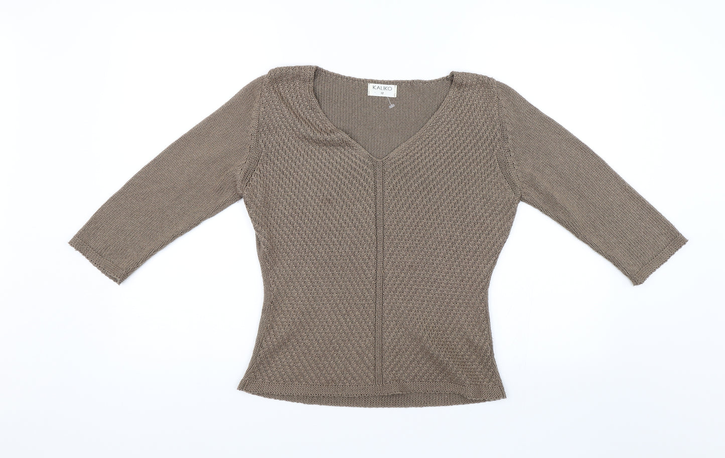 Kaliko Womens Brown   Pullover Jumper Size 12