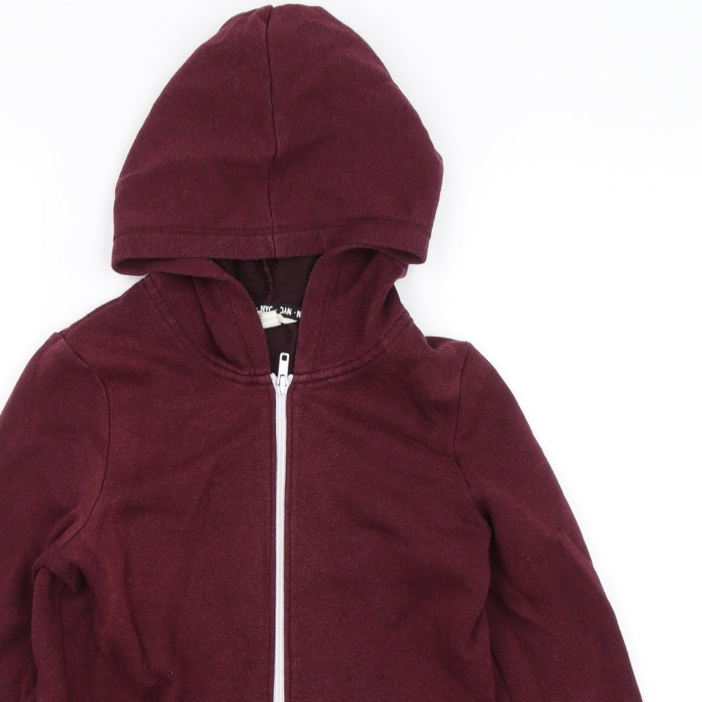 H&M Girls Red   Full Zip Hoodie Size 14-15 Years