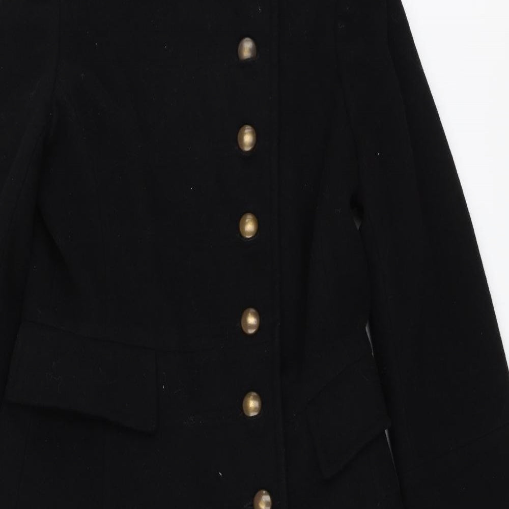 Kit Kit Kit Womens Black   Trench Coat Jacket Size 10