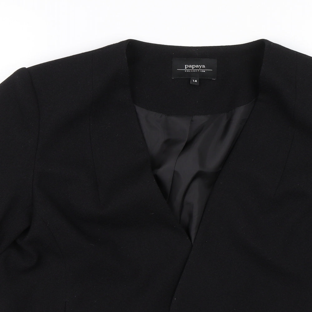 Papaya Womens Black   Jacket  Size 14