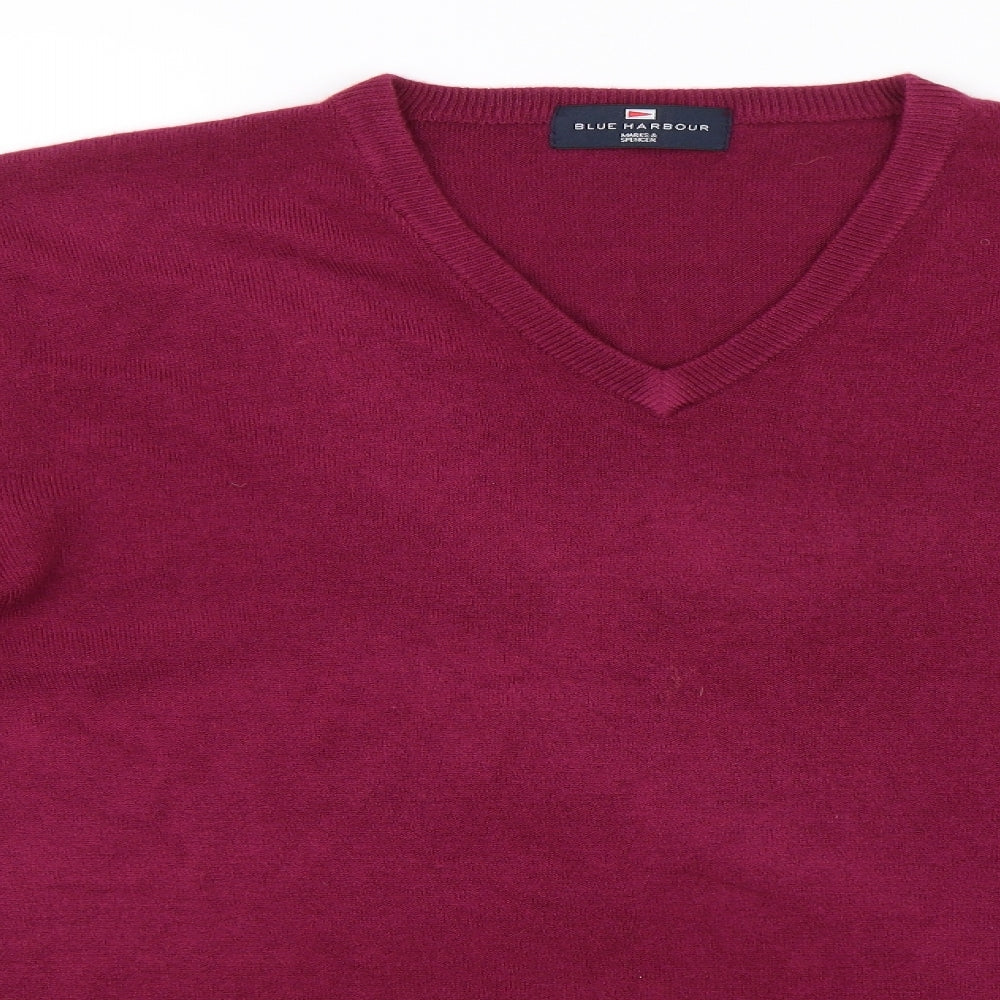 Marks and Spencer Mens Pink   Pullover Jumper Size L