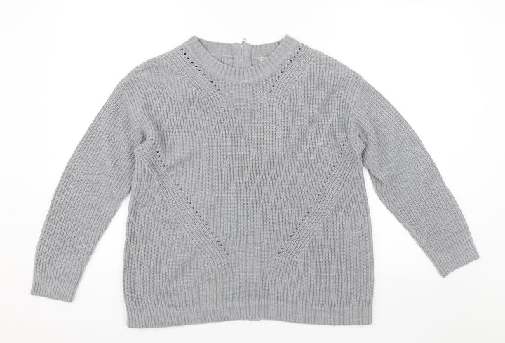 Dorothy Perkins Womens Grey Pullover Jumper Size 14