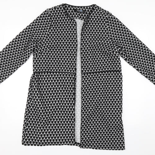 Blue Chameleon Womens Black Geometric  Jacket  Size M